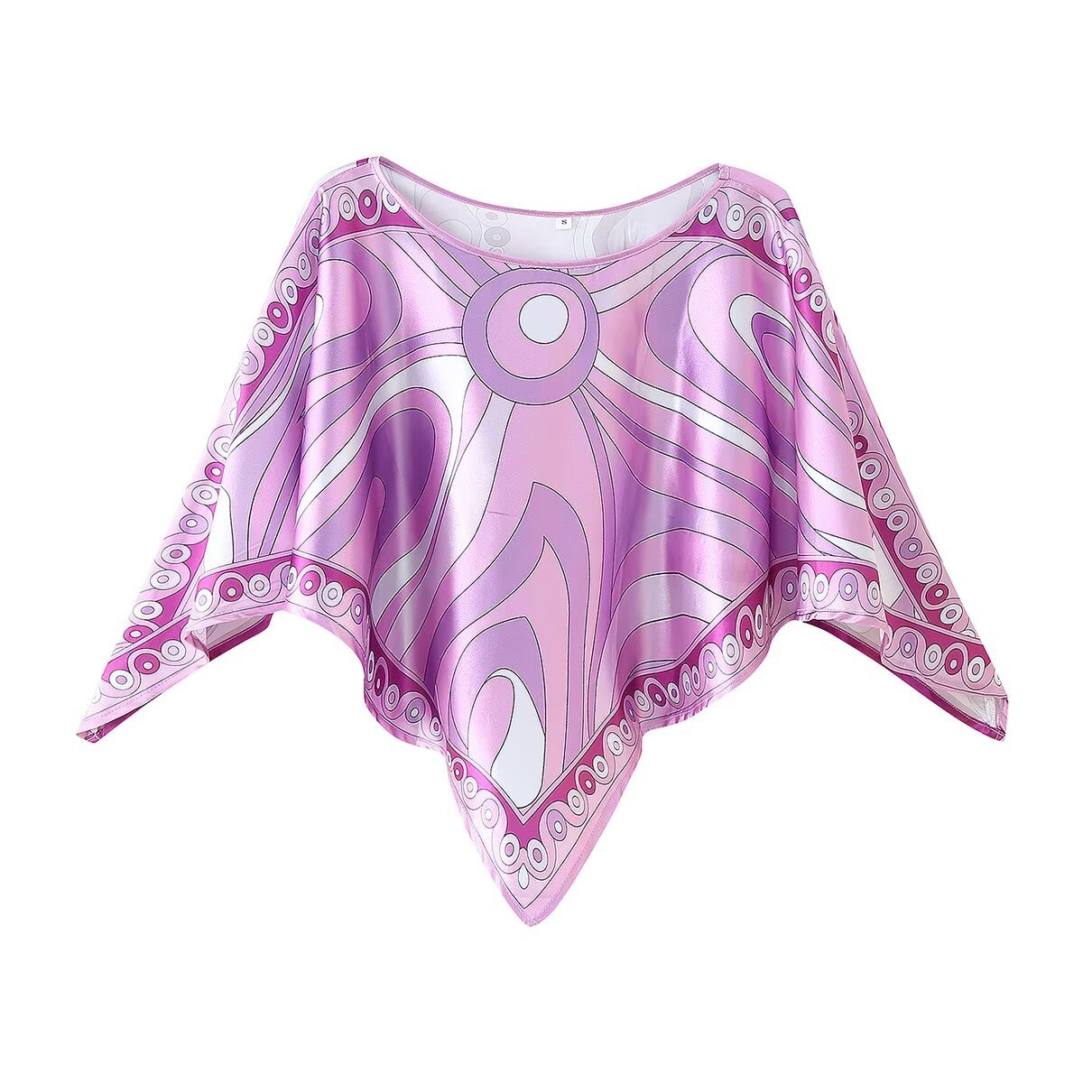 Positioning printed polyester top+skirt set by eprolo