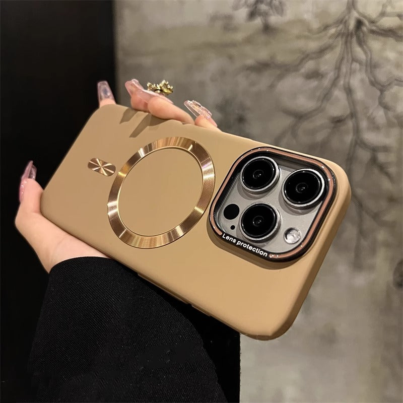 Suitable for Apple 15 Promax phone case new magnetic frosted iPhone 16 all inclusive anti drop 13 protective case by eprolo