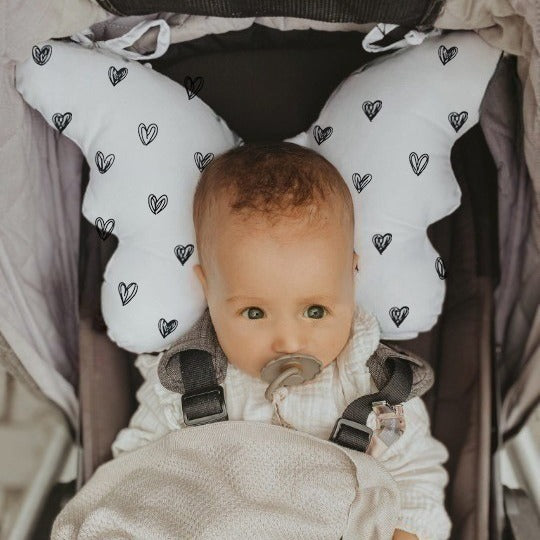 Multifunctional Baby stroller neck pillow butterfly shape strap connection baby out of shock pillow by eprolo