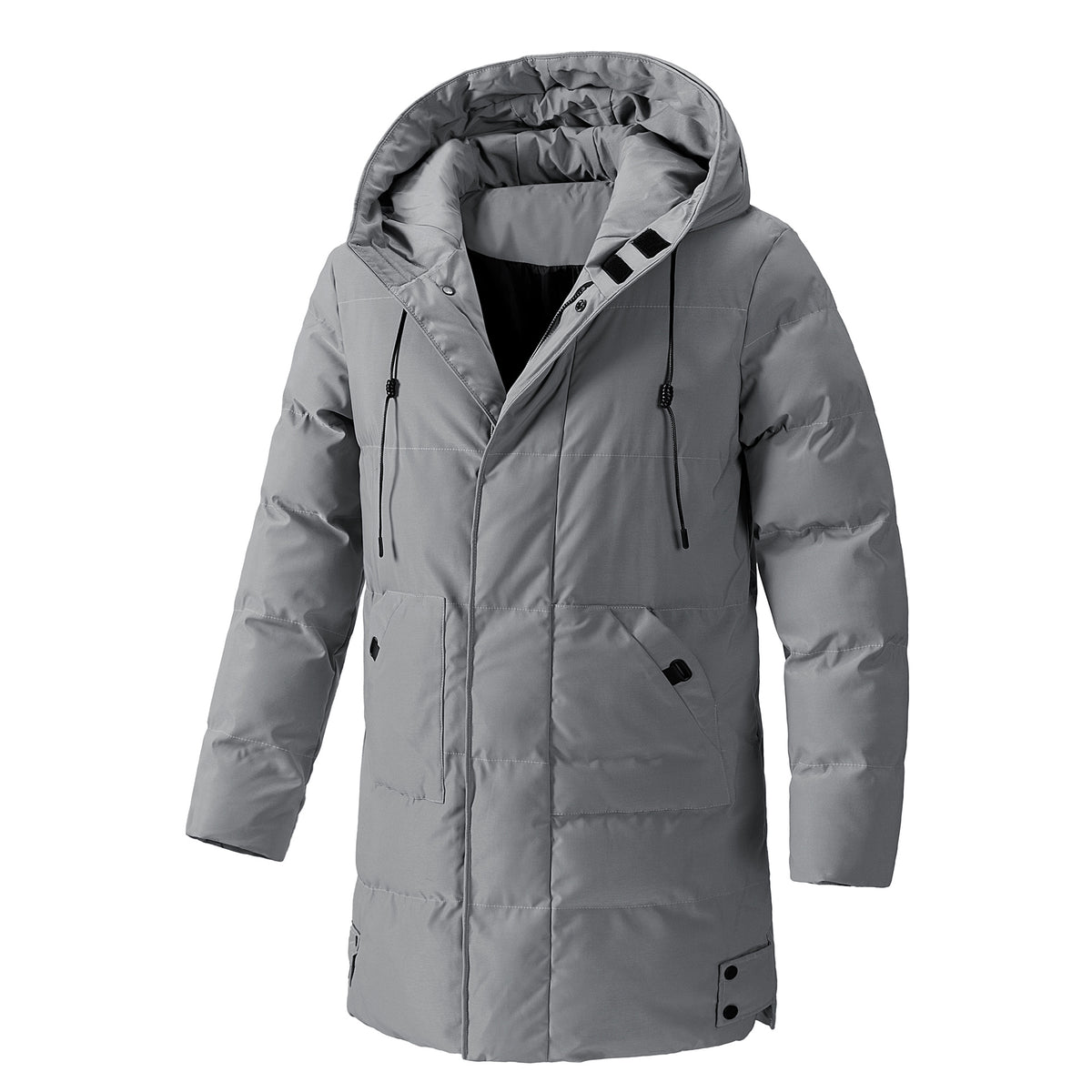Winter simple cotton jacket plus size men's Korean version casual fashion versatile warm cotton jacket medium long men's by eprolo