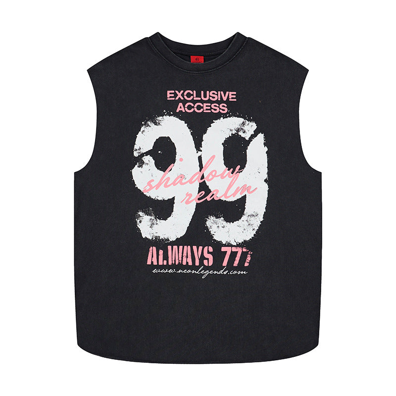 99 printed wide shoulder vest by eprolo