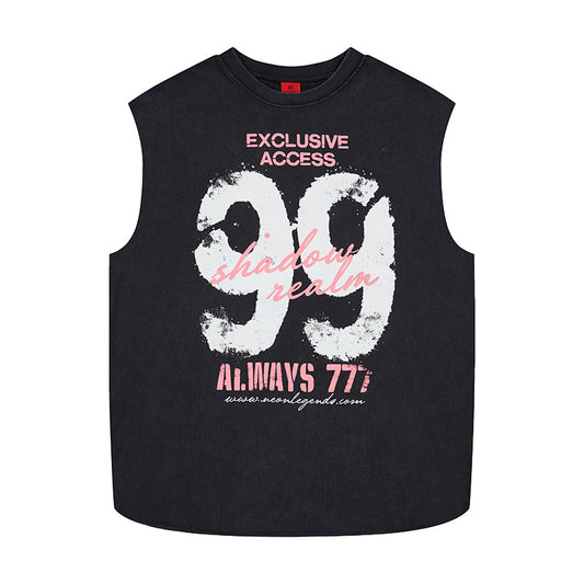 99 printed wide shoulder vest by eprolo