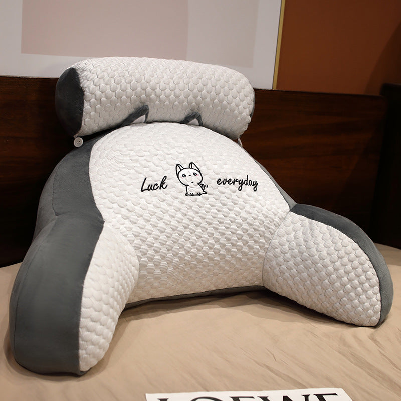 Sofa Fluffy Cushion Luncheon Pillow Triangle Reading Cushion Bedside Soft Large Backrest Lumbar Cushion Office Chair Cushion by DERILUJA LLC