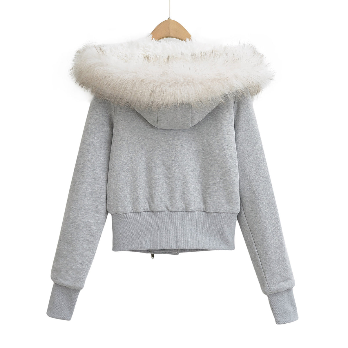 Hooded fur collar warm jacket by eprolo