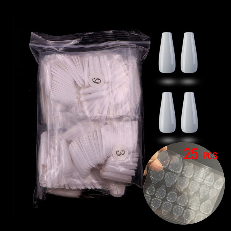500pcs/opp Ballerina Nail Art Tips Press on Long Coffin Shape Professional False Nails by eprolo