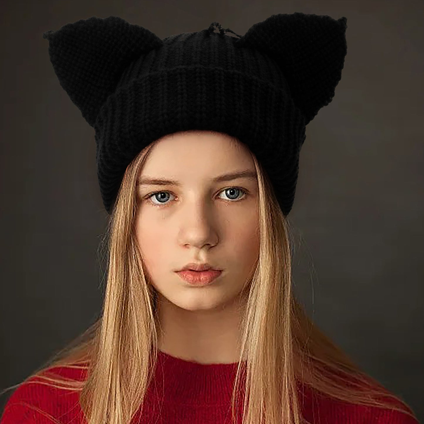 Devil Ears Thickened All Acrylic Knitted Hat by My Store