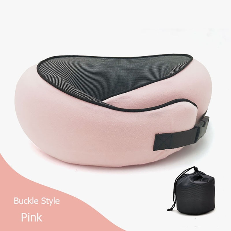 Travel Neck Pillow Non-Deformed Airplane Pillow Travel Neck Cushion Durable U-Shaped Travel Memory Cotton Nap Neck Pillow by DERILUJA LLC