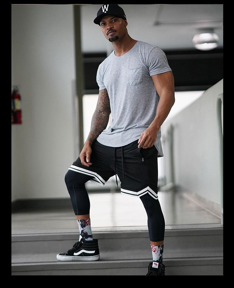 Running Exercise Shorts Men's Training Pant by DERILUJA LLC