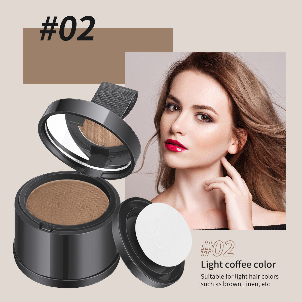 Hairline powder contouring shadow filling forehead hair replacement artifact waterproof and sweat-proof by eprolo