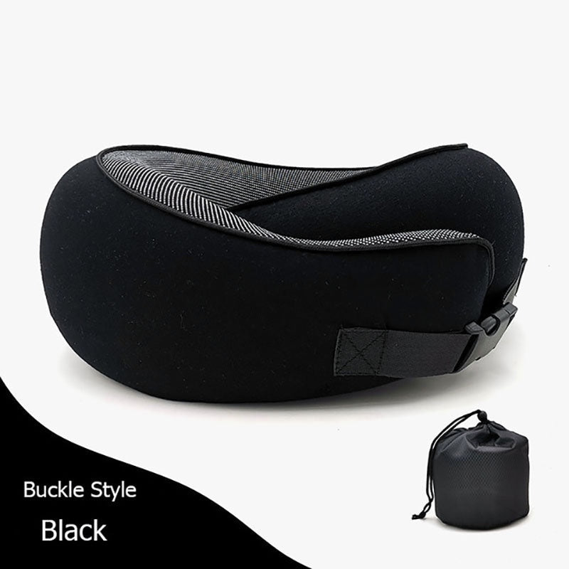 Travel Neck Pillow Non-Deformed Airplane Pillow Travel Neck Cushion Durable U-Shaped Travel Memory Cotton Nap Neck Pillow by DERILUJA LLC