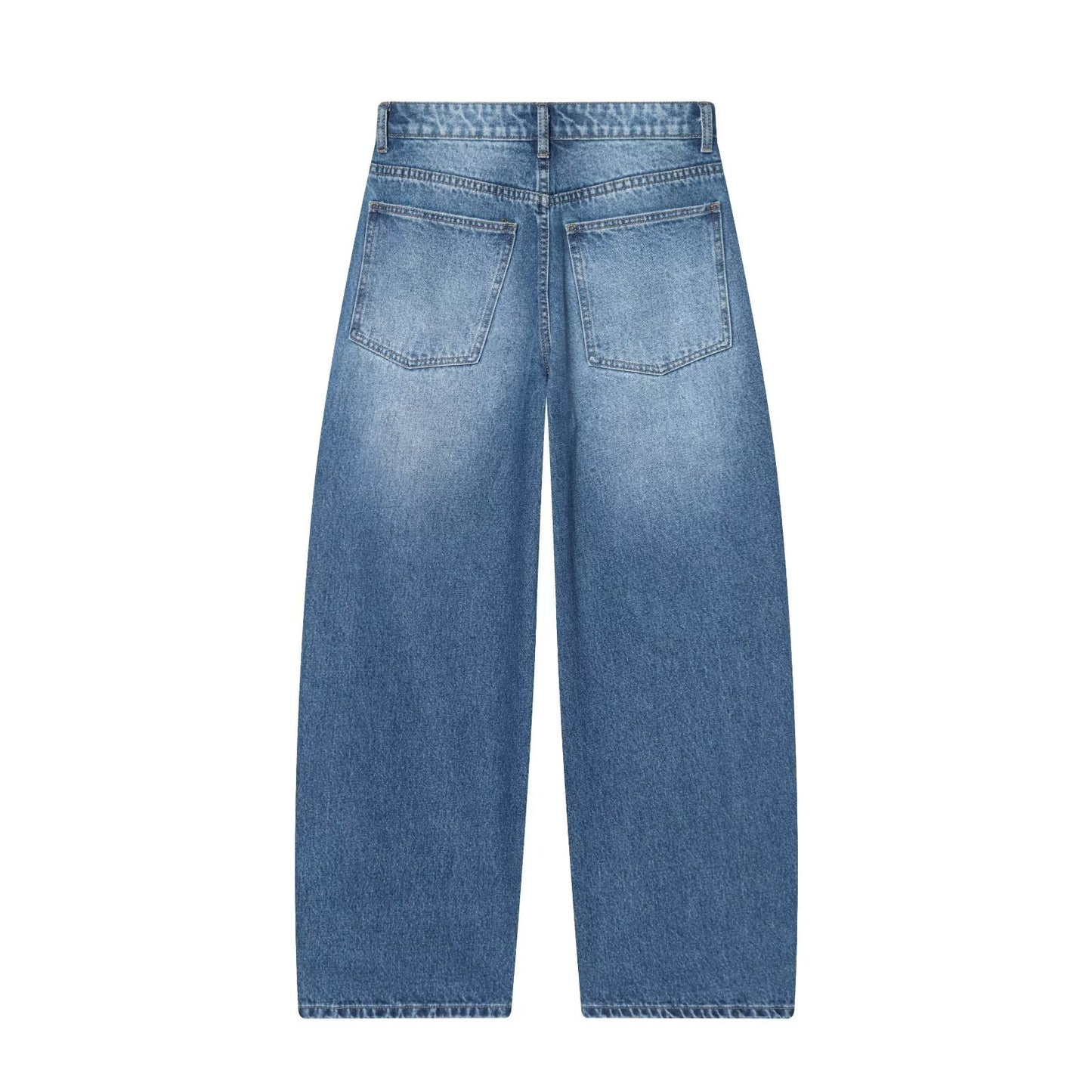 Mid waist loose fitting bucket shaped jeans by eprolo