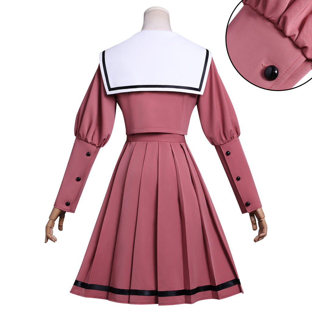 Cosplay costume with fragrant flowers blooming in a majestic manner and chestnut smoked school uniform cosplay anime costume ﻿