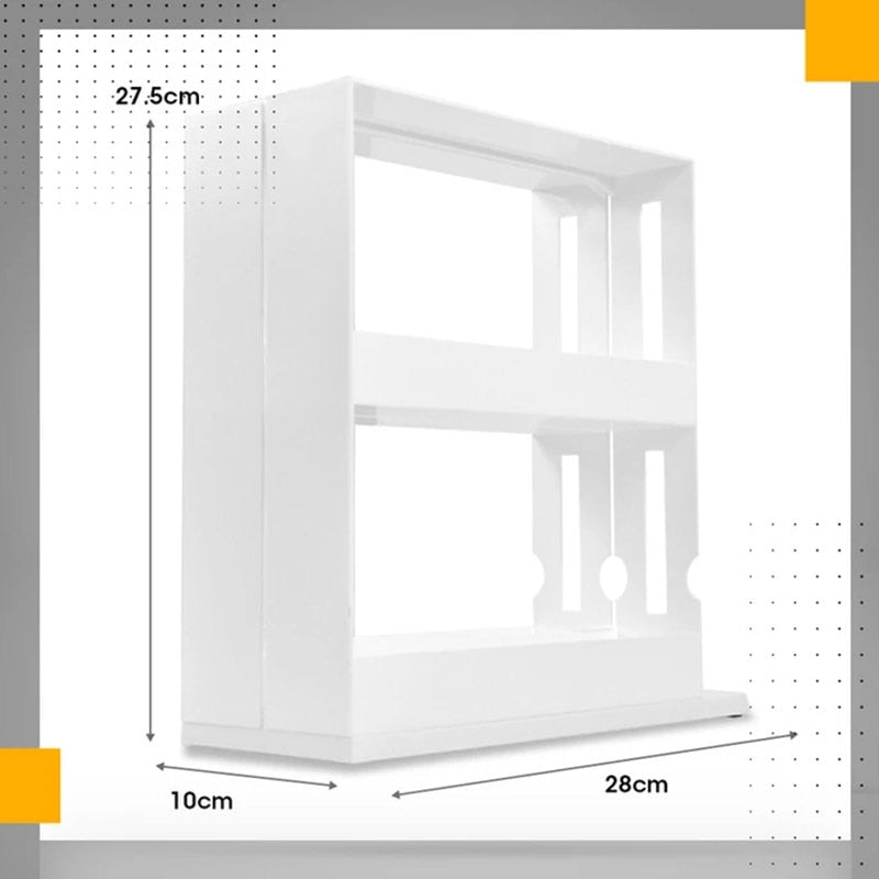 Kitchen Spice Organizer Rack Multi-Function Rotating Storage Shelf Slide Kitchen Cabinet Cupboard Organizer Kitchen Storage Rack by eprolo