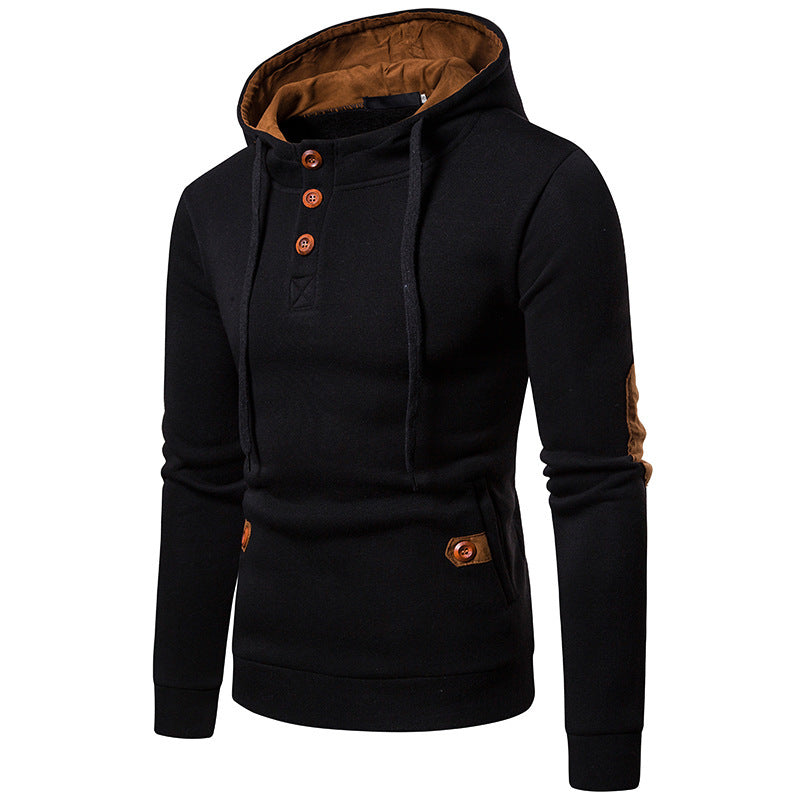 Men's large suede matching Hoodie by DERILUJA LLC