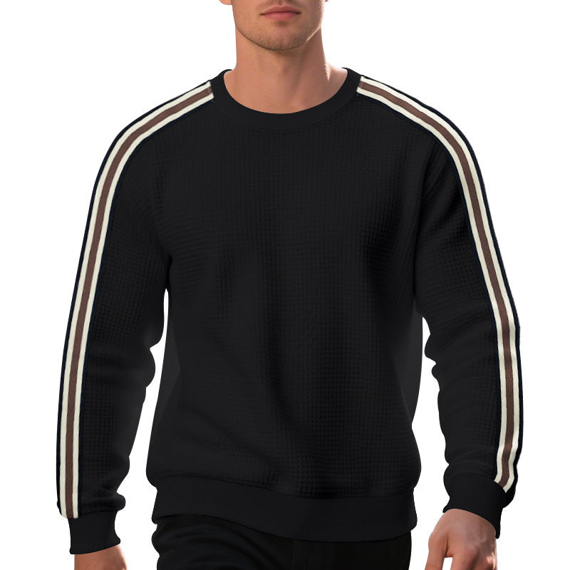 Casual Men's Loose Round Neck Sweater Thin by DERILUJA LLC