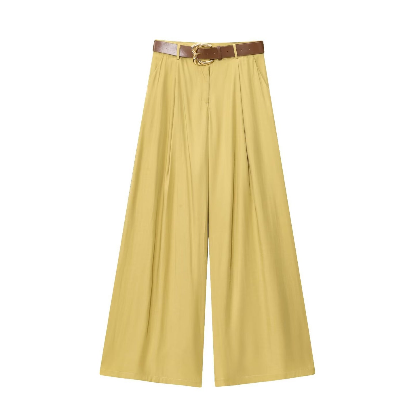 Comes with waistband silk satin wide leg pants by eprolo