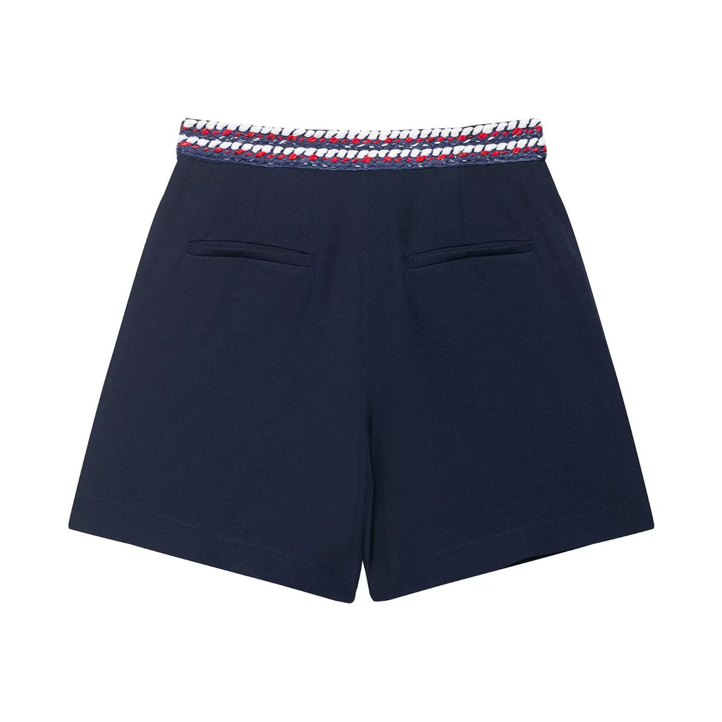 Fancy trimmed vest+shorts set