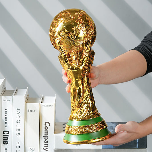 Qatar World Cup model ornament Hercules Cup trophy football fan commemorative decoration by eprolo