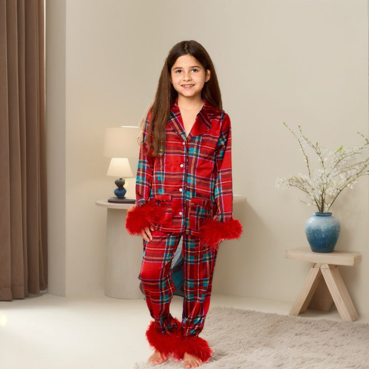 American Christmas pajamas set printed home clothes for women