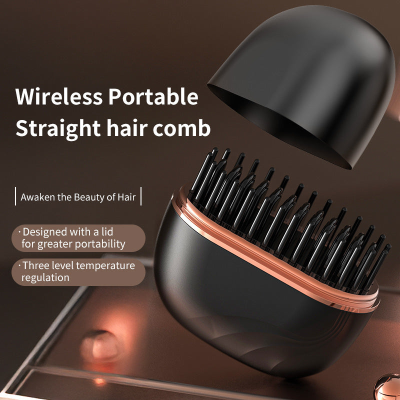 Mini Hair Straightening Comb Wireless Charging Portable Multifunctional Hair Care Not Hurt Hair Styling Comb Hair Straightener by My Store