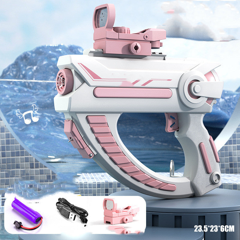 Summer Fully Automatic Electric Water Gun Rechargeable Long-Range Continuous Firing Party Game Kids Gift by DERILUJA LLC