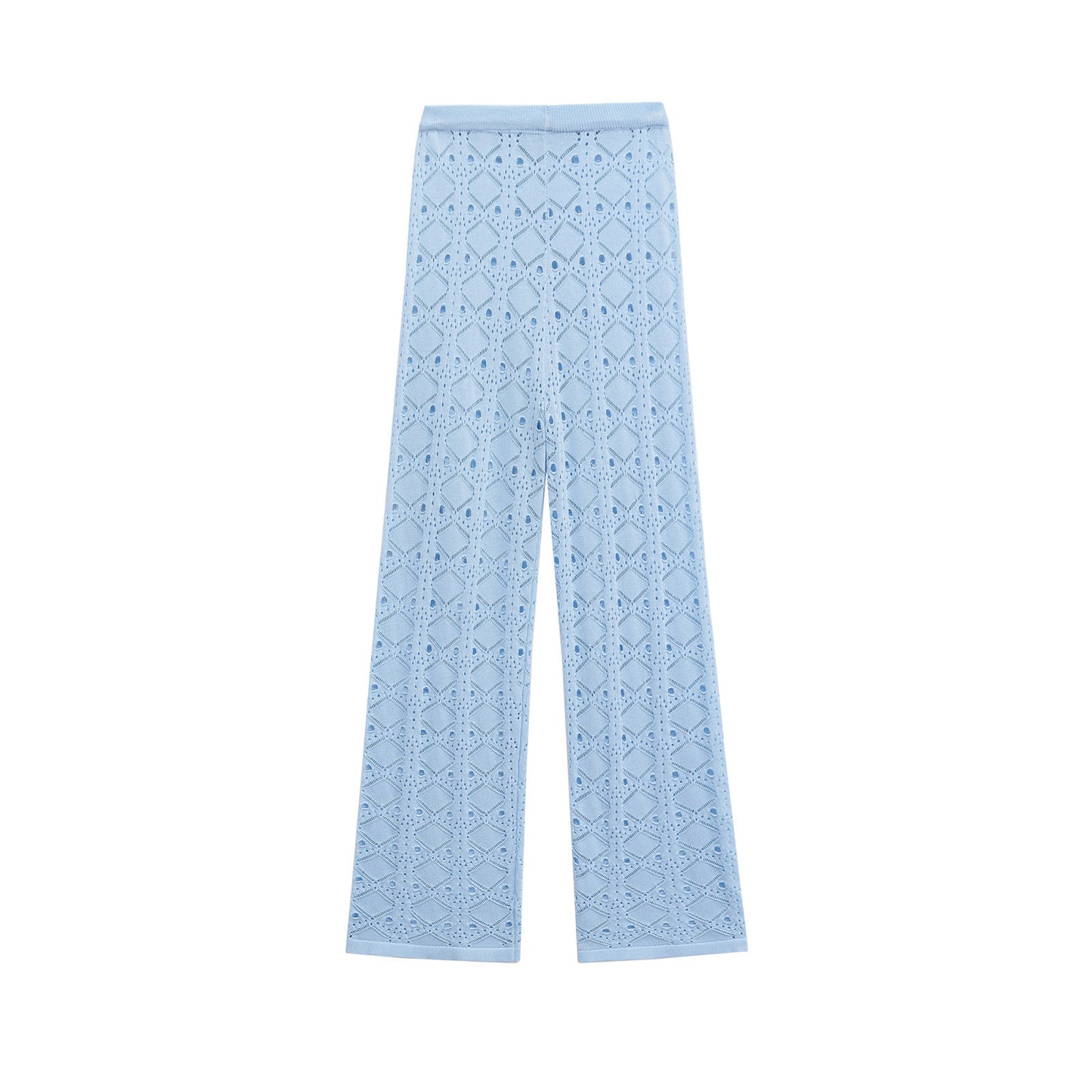 Knitted strapless and hollowed out pants set by eprolo