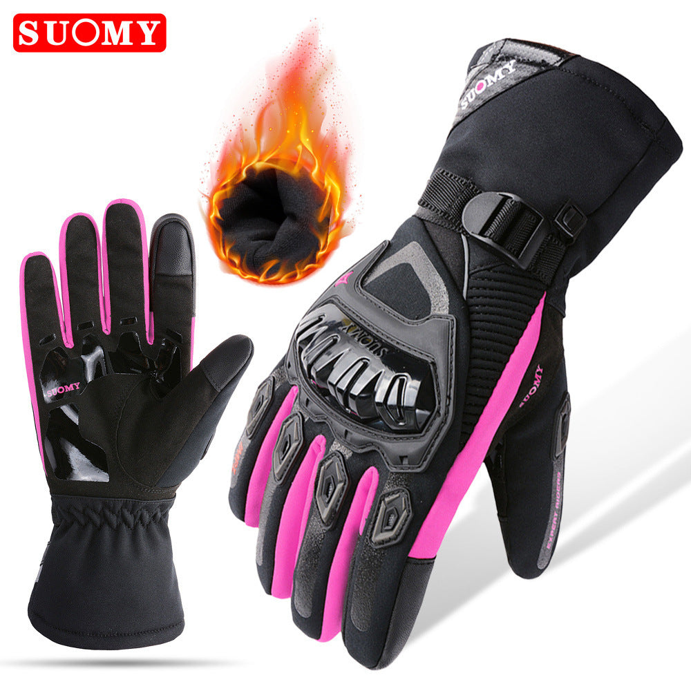 Motorcycle waterproof, windproof, warm winter touch-screen motorcycle riding gloves hand guards anti-fall thick long gloves by eprolo