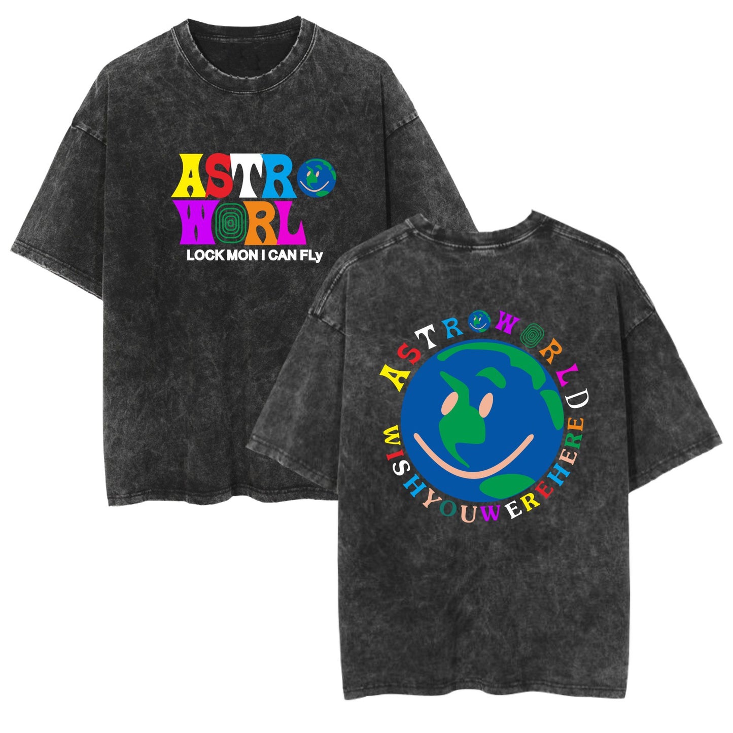 Rap Singer Washed Retro Short Sleeve Fan Commemorative T-Shirt by eprolo