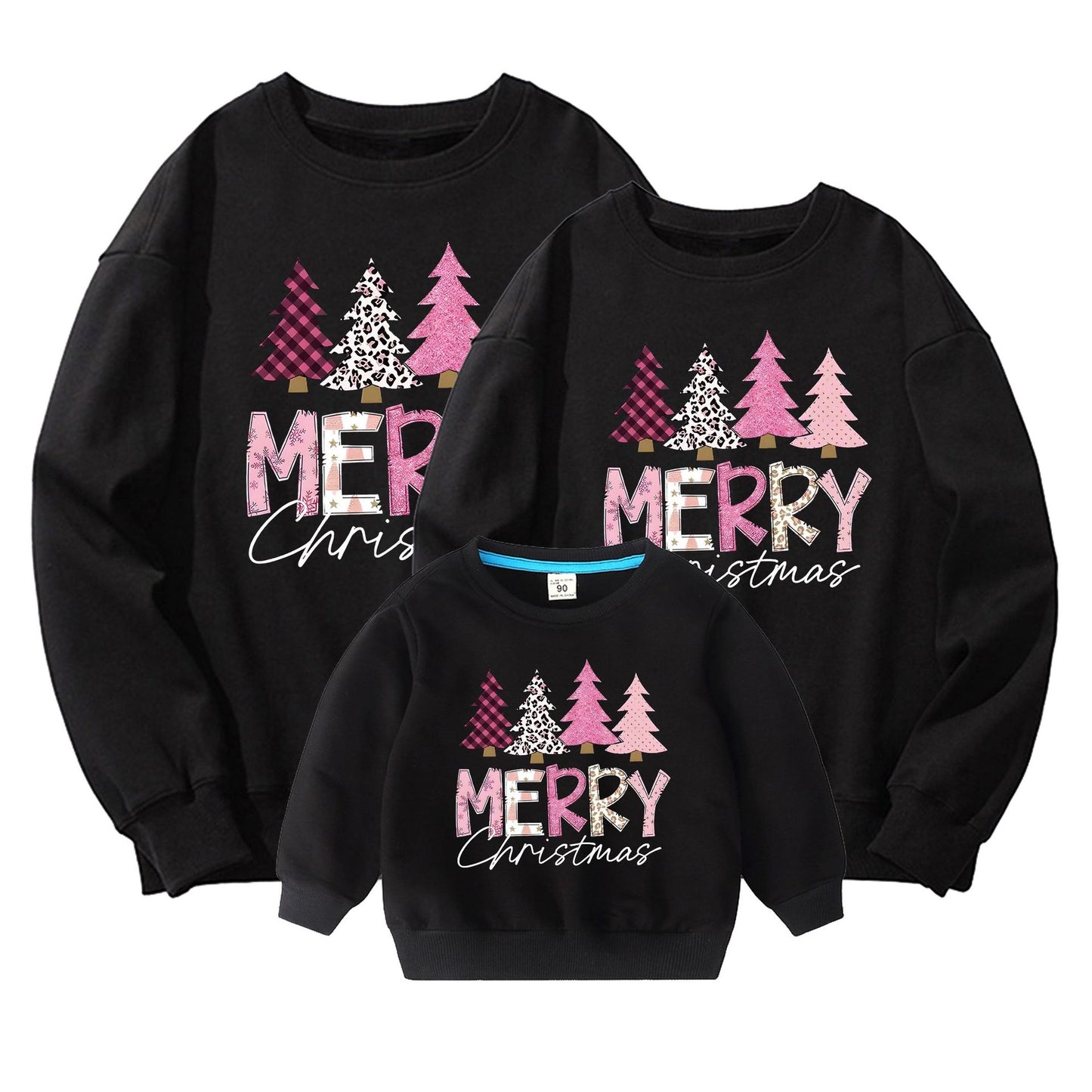Parent-child Hoodie Pure Cotton T-shirt American Style New Year Christmas by eprolo