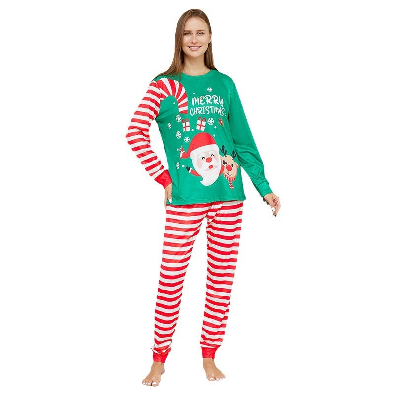 New Cartoon Santa Claus Letter Printing Parent-child Christmas Pajamas Home Wear Suit by My Store