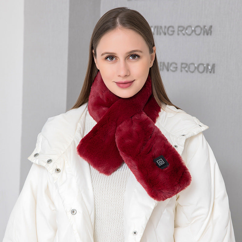 Heating Scarf USB Electric Heated Neck Wrap Heating Pad Pain Relief Three-gear Temperature Control Neck Warmer For Women Men by DERILUJA LLC