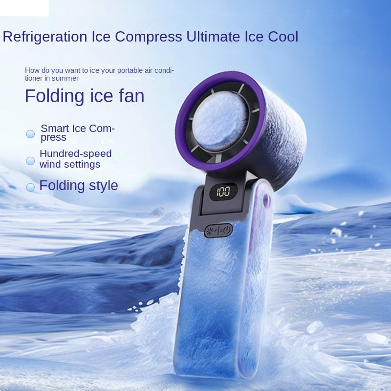USB Cooling Turbine Hand Fan with 100-Speed Ice-Cooling Function by eprolo