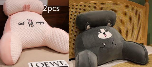 Sofa Fluffy Cushion Luncheon Pillow Triangle Reading Cushion Bedside Soft Large Backrest Lumbar Cushion Office Chair Cushion by DERILUJA LLC