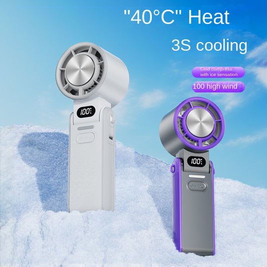 Portable Foldable Neck Fan with Digital Display and Infinite Speed Control, Compact Cooling Handheld Fan for Outdoor Use by eprolo