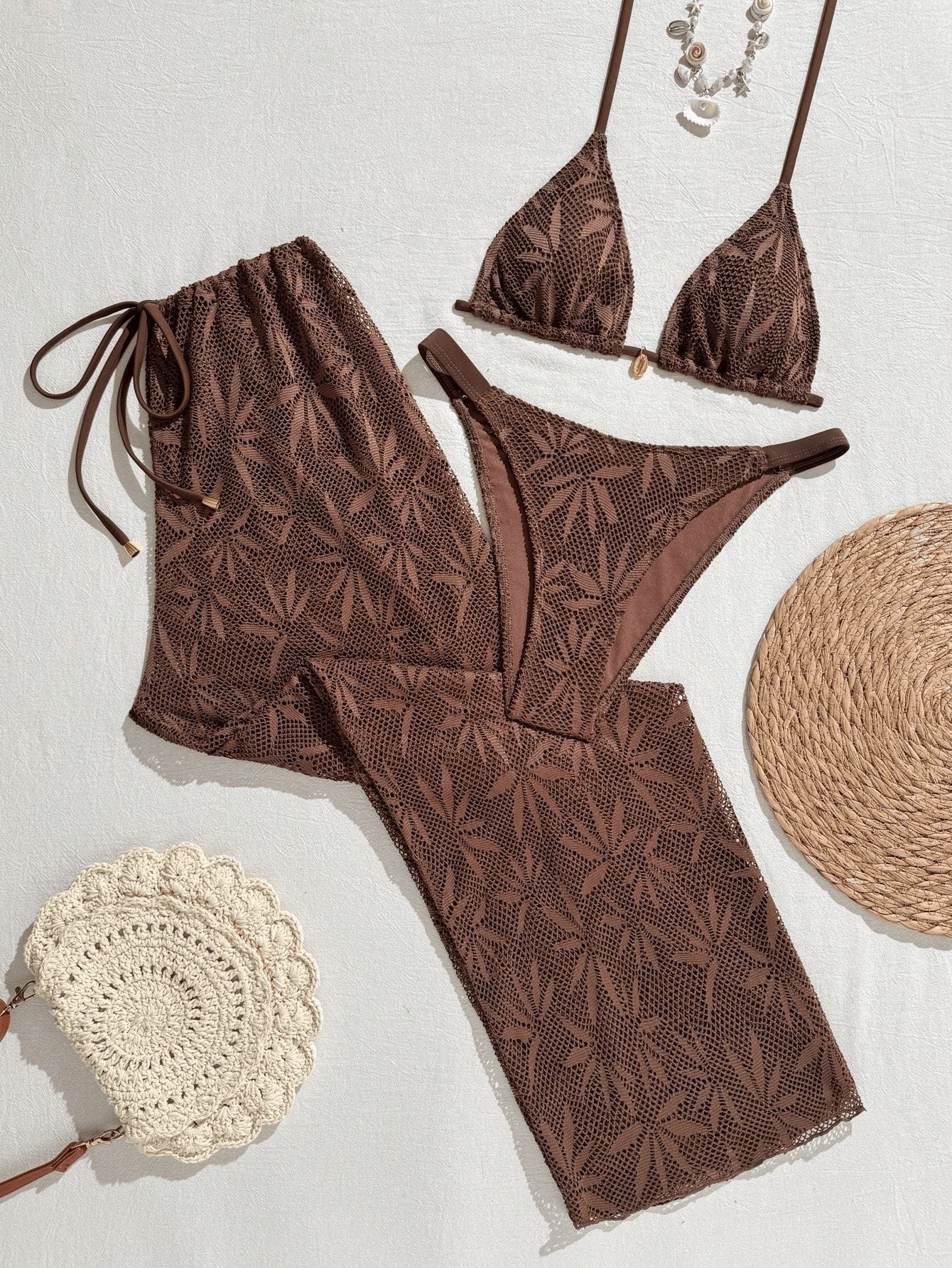 Women's Three-Piece Bikini Set with Halter Neck, Long Pants Swimwear for Beach Style New Fashion Bikini by eprolo