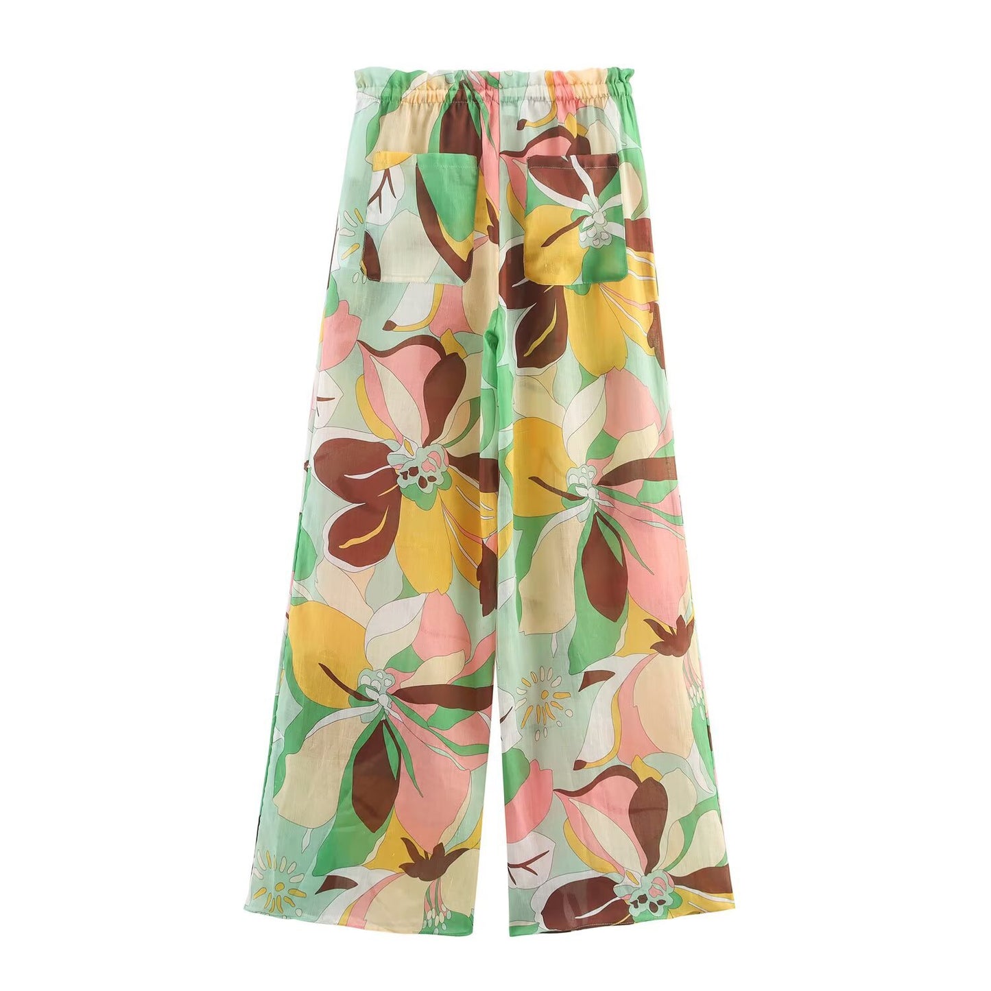 Linen flower shirt+straight trousers suit by eprolo