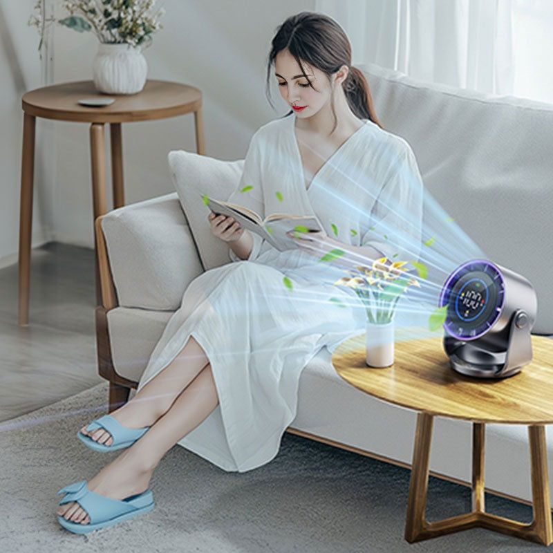 2025 New 100-Speed High - Speed Circulating Fan for Home. 6 - Inch Charging Digital Display, Turbo Desktop Electric Fan by eprolo