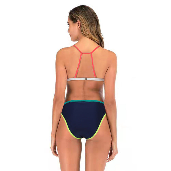 Sexy Bikini With Small Colorful Stripes For Women by DERILUJA LLC