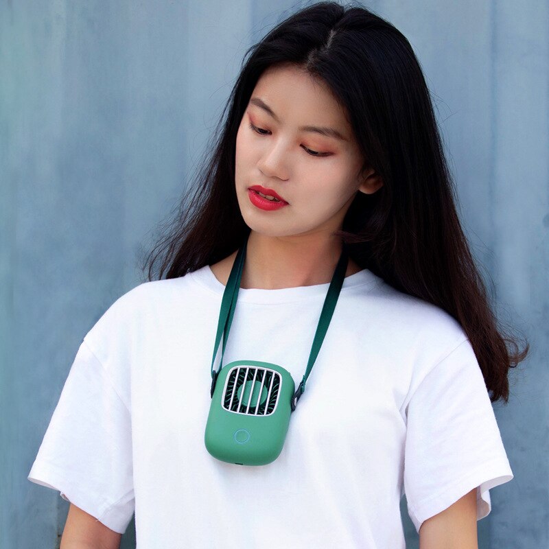 New product USB mini handheld cooling hanging neck small fan lazy sports portable fan by eprolo