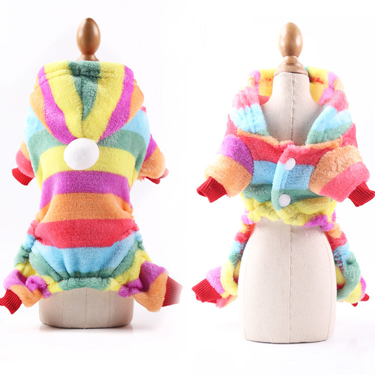 Cross-Border Pet Dog Clothes, Cat Autumn and Winter Four-Legged Cotton Coat, Cartoon Transformation Clothing, Cat Clothing, Dog Clothing Supplies by DERILUJA LLC