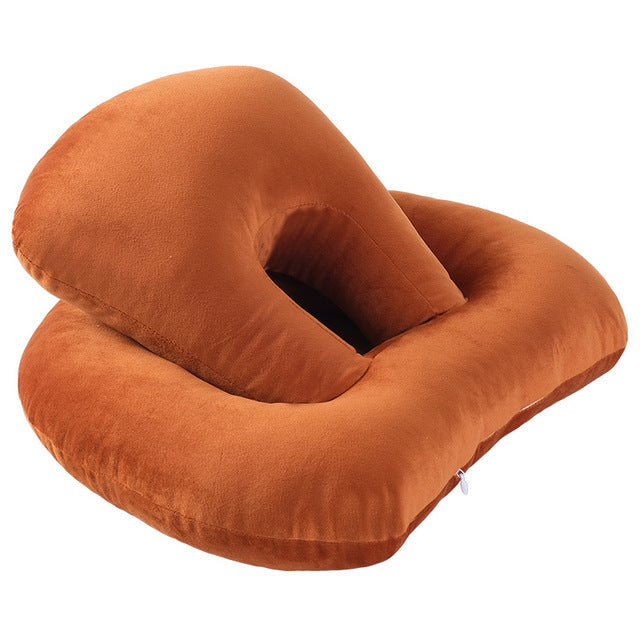 U-Shaped Desk Nap Pillow Neck Supporter Seat Cushion Headrest Travel Neck Pillow With Arm Rest by DERILUJA LLC