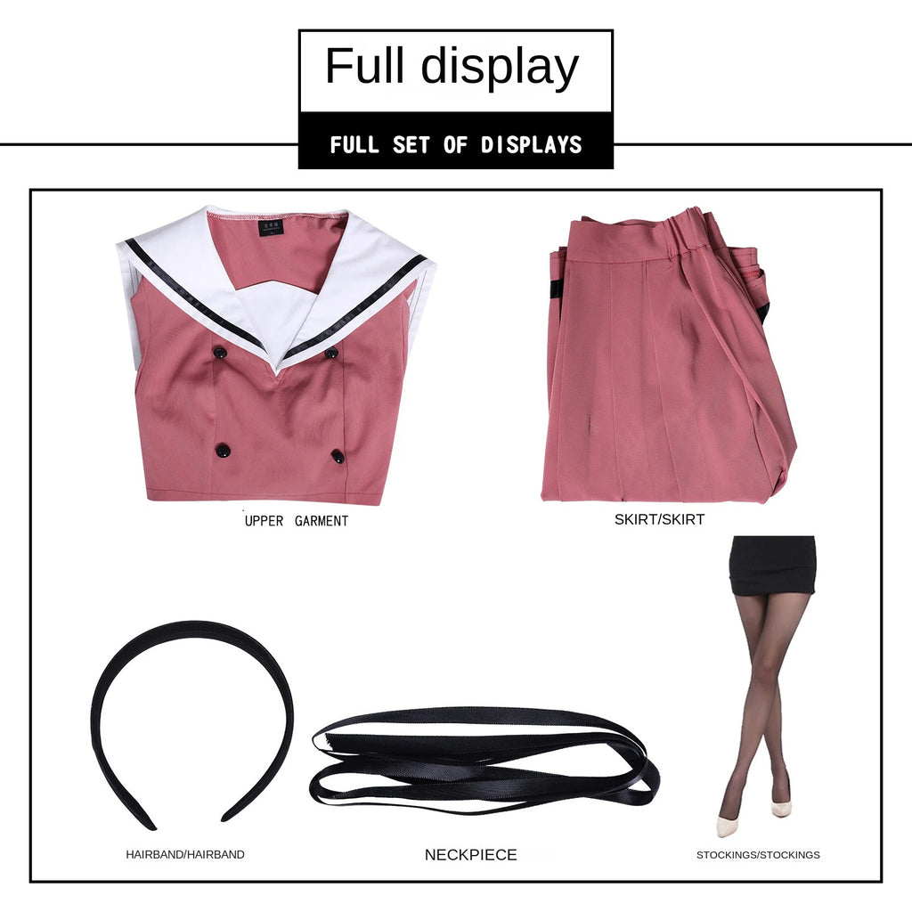 Cosplay costume with fragrant flowers blooming in a majestic manner and chestnut smoked school uniform cosplay anime costume ﻿