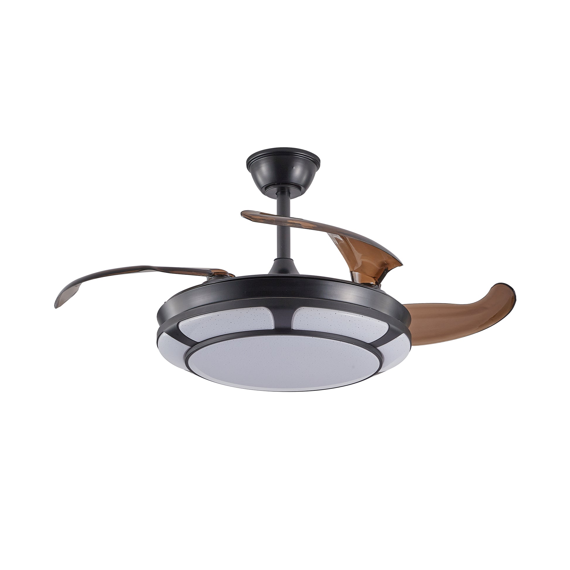 Modern Minimalist Invisible Ceiling Fan Light - Retractable Fan With LED Fixtures - For Living Room, Bedroom and Dining room by eprolo