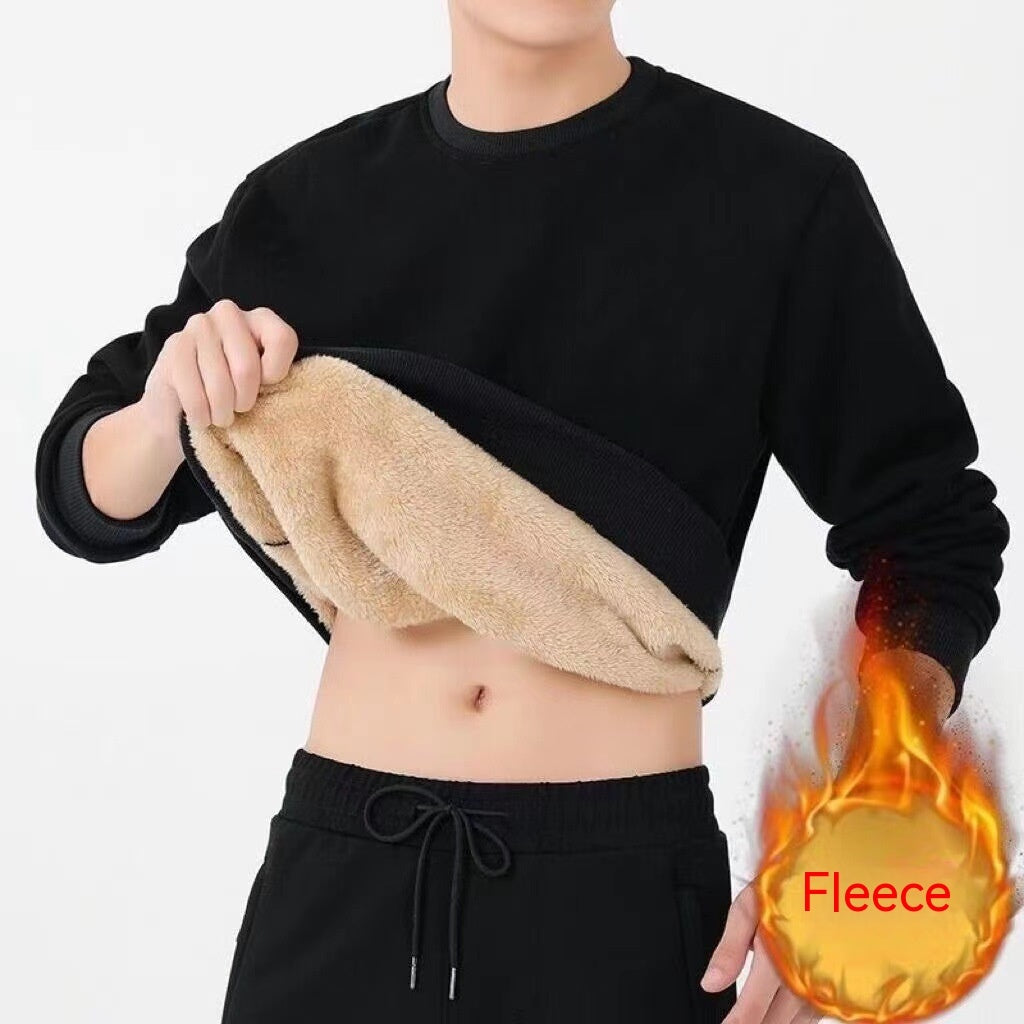 Men's Sweater Warm Berber Fleece Fleece-lined Thickened by My Store