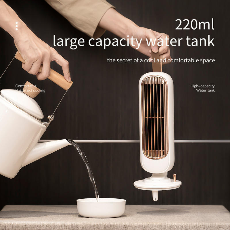 Retro Humidification Tower Fan Creative Two-In-One Spray Fan Desktop USB Integrated Humidification Fan by eprolo