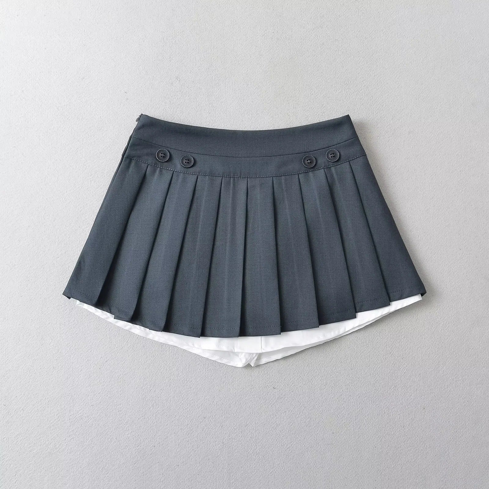 Fake two pleated dresses for women