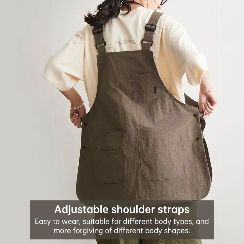 Double-Sided Waterproof Kitchen Apron – Adjustable Unisex Chef Apron, Pure Color Household Cooking Workwear by eprolo