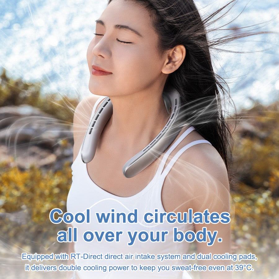 Leafless Neck-Hanging Fan Portable USB Rechargeable Personal Mini Fan by eprolo