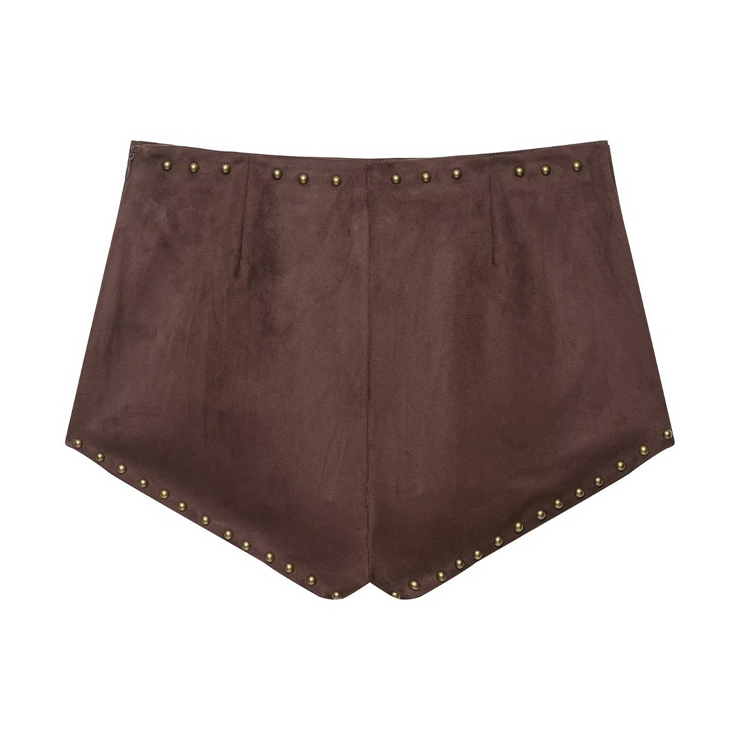 Rivet suede effect vest+shorts set by eprolo