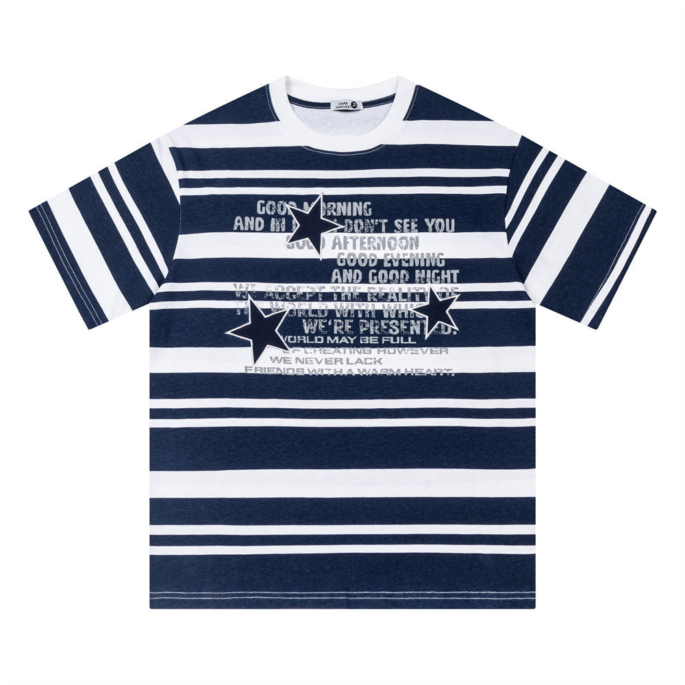 Contrast striped round neck t-shirt by eprolo